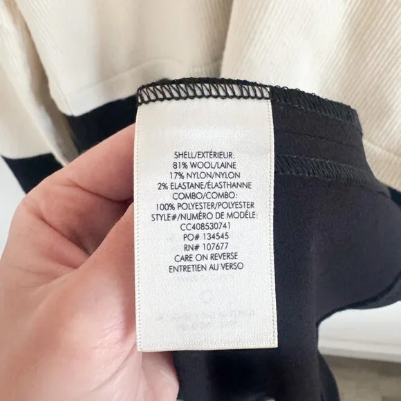 NWT Alice + Olivia White Black Trevor Mixed Media Mini Dress XL - Picture 7 of 7